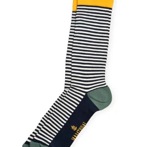 Calcetines Ejc. Rayas Unic. Azul - Hueso Mas