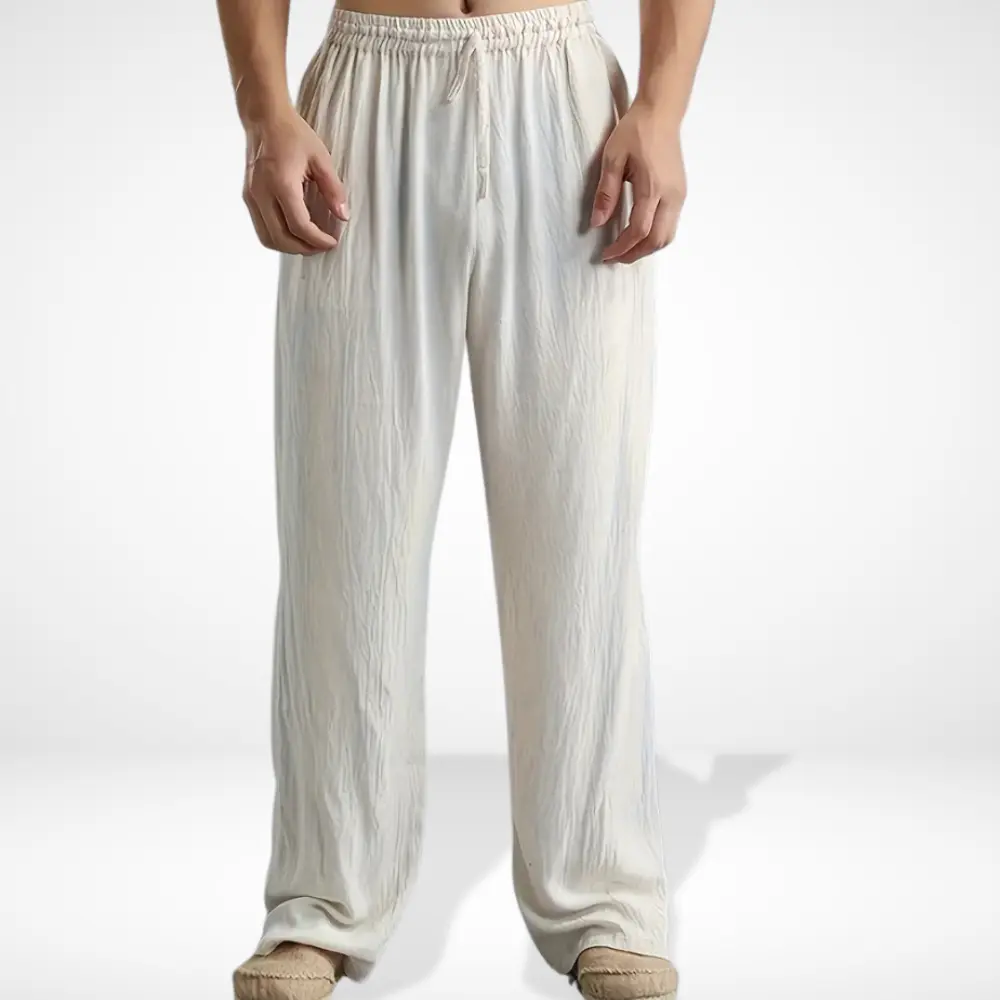 Pantalón lino corte ancho para Hombre - Felix - Imagen 4