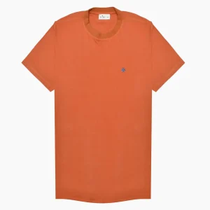 Playera Naranja L-Azul