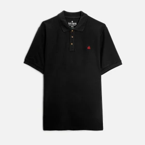 Playera Polo H Unicolor L-Roj Negro