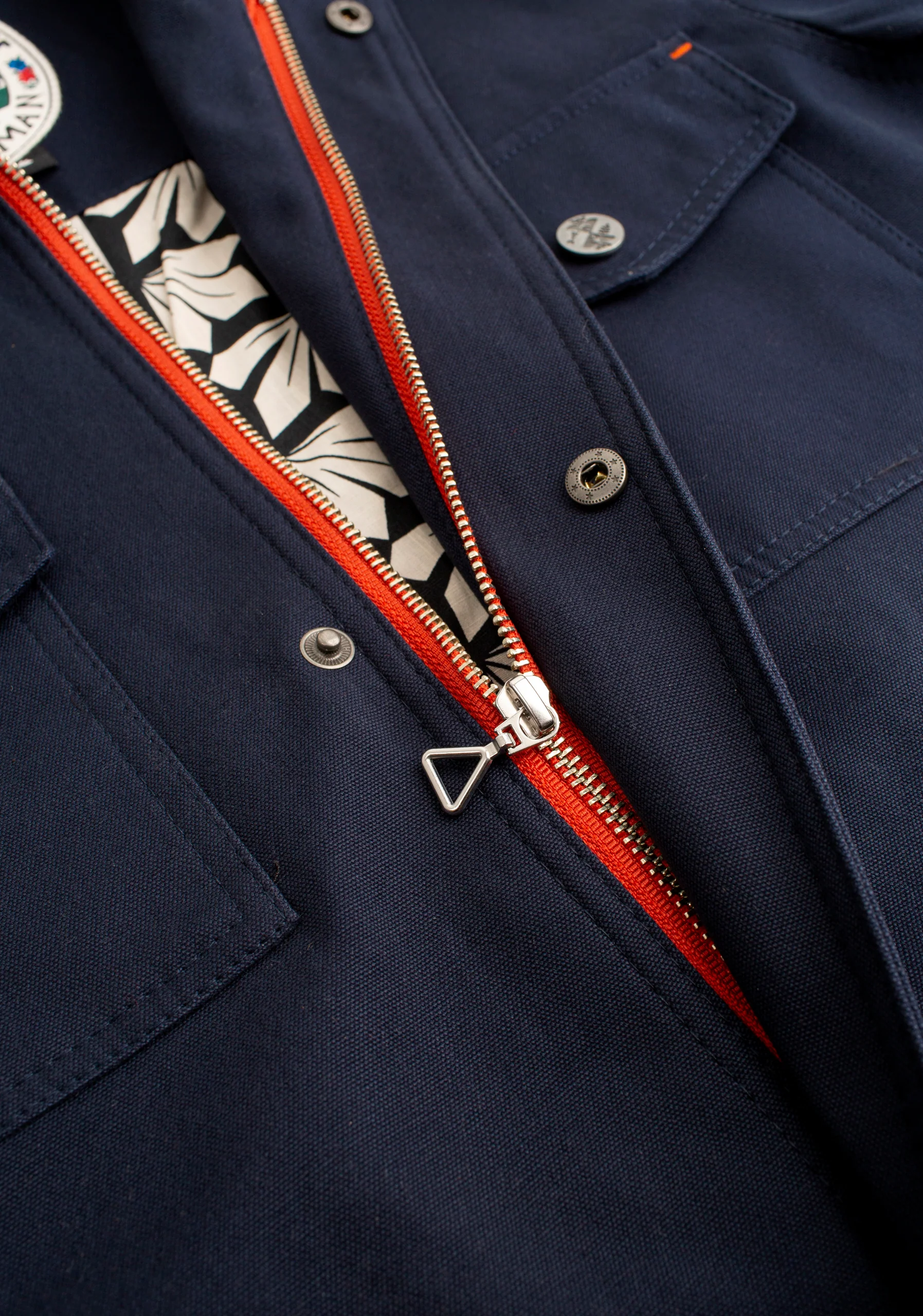 Chamarra H Leonard Unicolor Azul Oscuro - Imagen 3