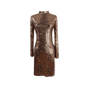 Vestido Mini Lentejuelas Dorado