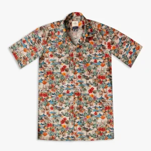 Camisa Cubana Est. Italo Habano - Rojo