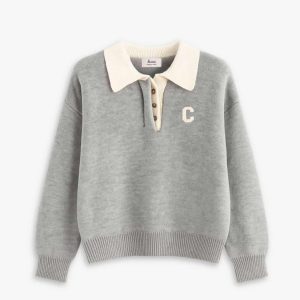 JERSEY POLO CONTRAST GREY