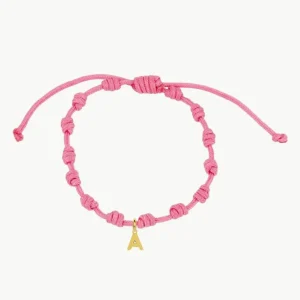 PULSERA NUDOS ROSA | INICIAL MINI