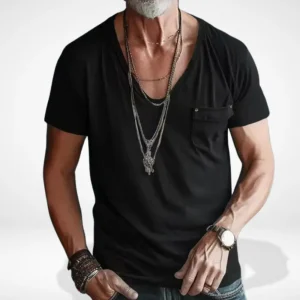 Camiseta con bolsillo y escote redondo para Hombre – Pittman