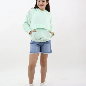 Sudadera verde con capucha