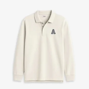 SUDADERA POLO UNISEX OFF WHITE | INICIAL