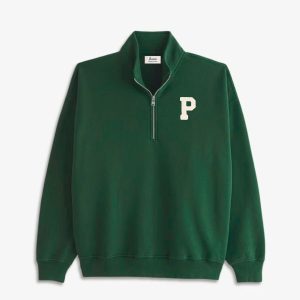SUDADERA ZIPPER UNISEX FOREST GREEN | INICIAL