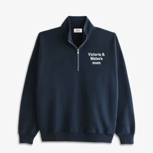 SUDADERA ZIPPER UNISEX NAVY BLUE | PERSONALIZADA