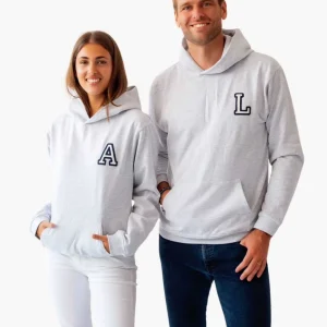 SUDADERA HOODIE UNISEX GREY | INICIAL MINI