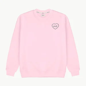 SUDADERA UNISEX LIGHT PINK | PERSONALIZADA CORAZÓN