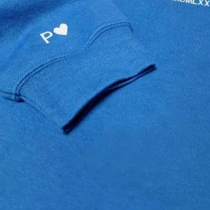 SUDADERA UNISEX COBALT BLUE | DOBLE BORDADO