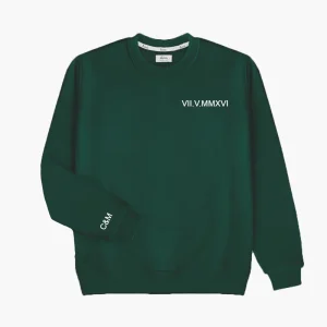 SUDADERA UNISEX FOREST GREEN | DOBLE BORDADO